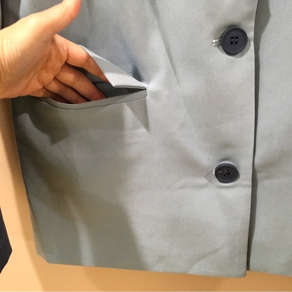 4th Reckless Women S Blue Peak Collar Long Sleeve Oversize Blazer Jacket New - Picture 7 of 10